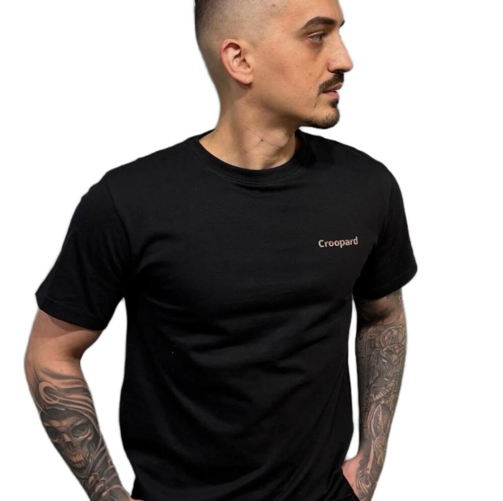 Black Cotton T-Shirt - Image 6