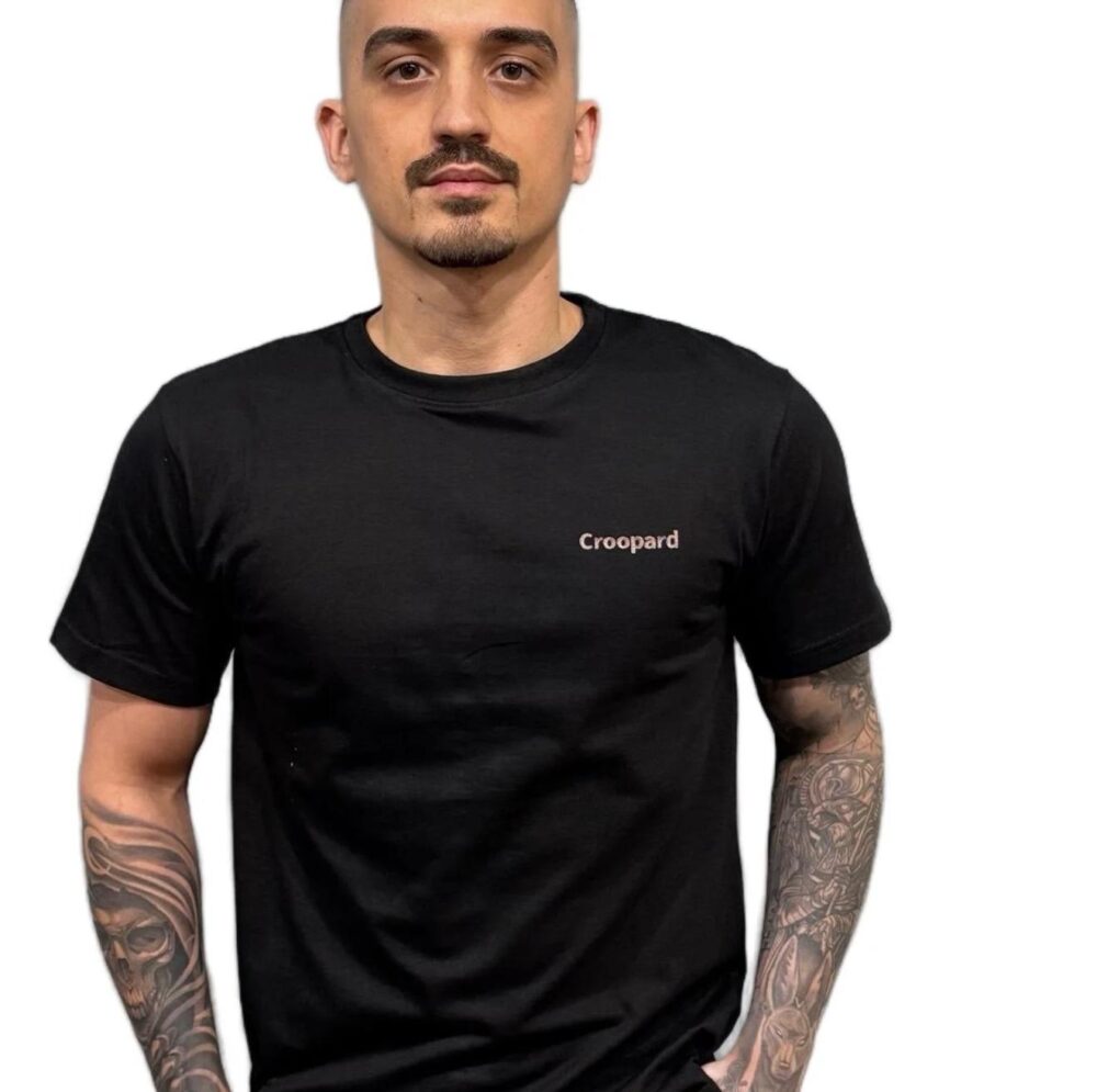 Black Cotton T-Shirt - Image 3