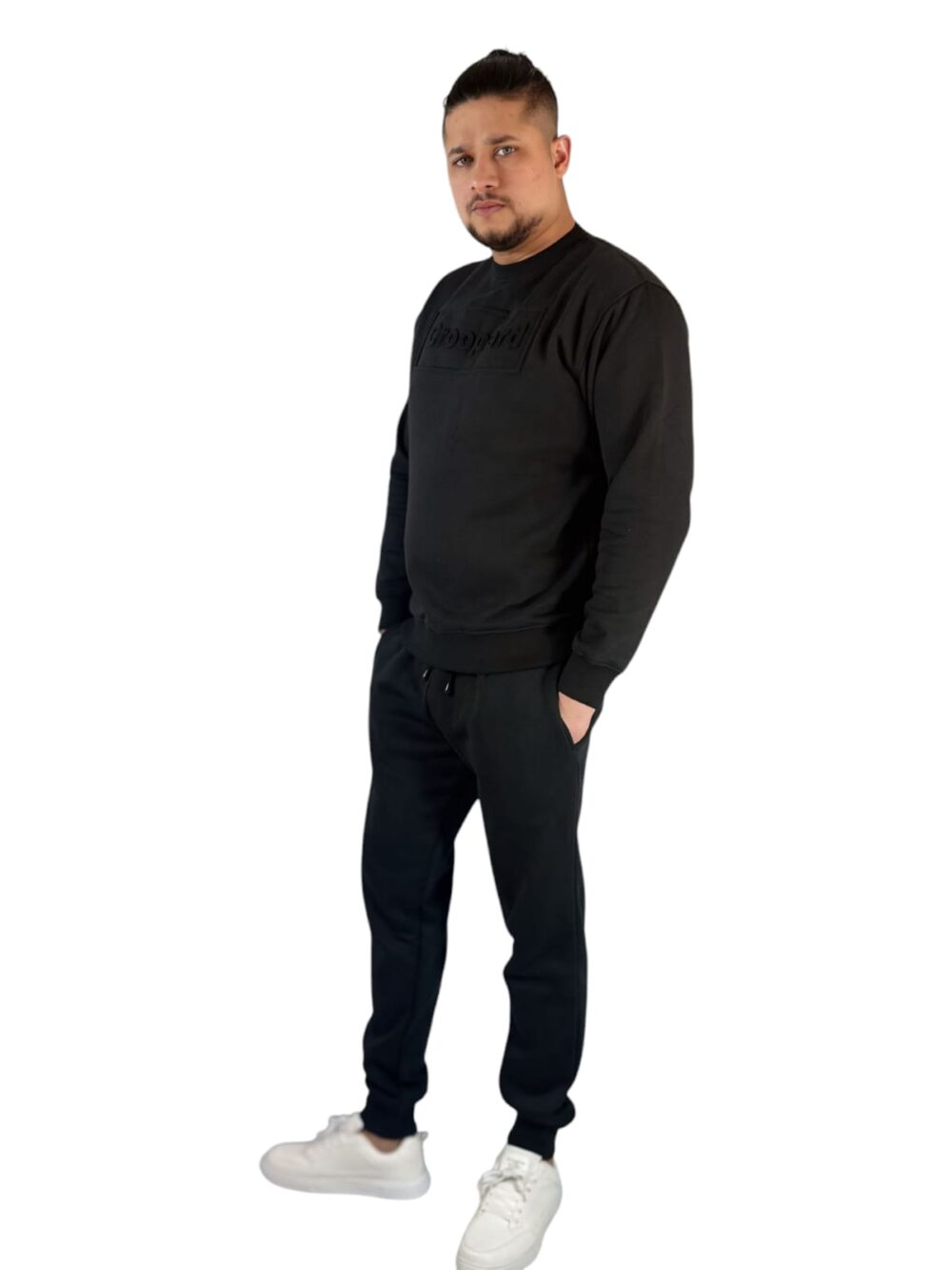 Men’s Minimalist Black Sweatshirt - Image 3