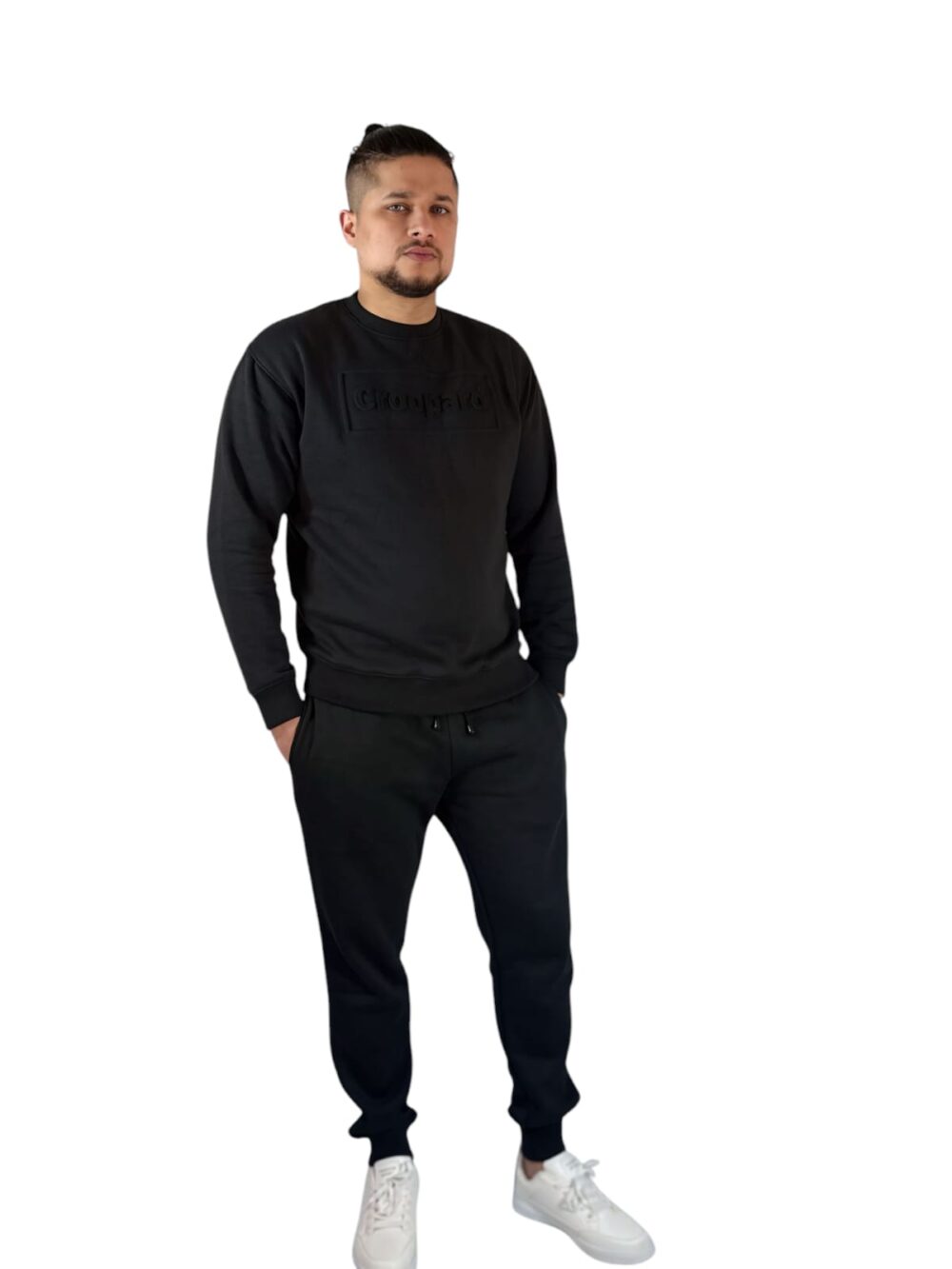 Men’s Minimalist Black Sweatshirt - Image 6