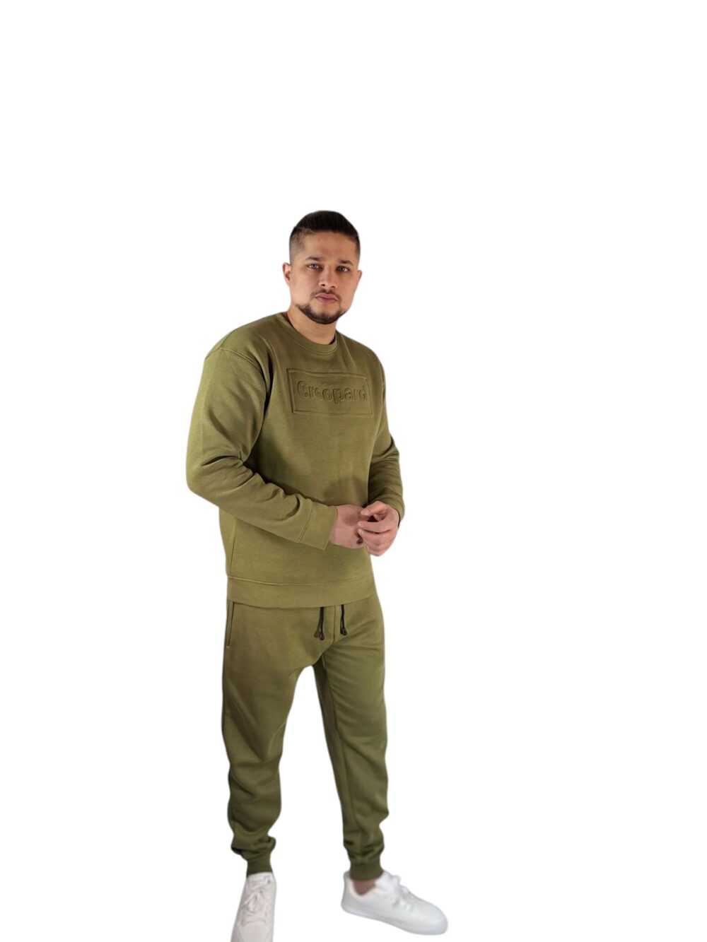 Croopard Men’s Olive Green Sweatshirt - Image 3