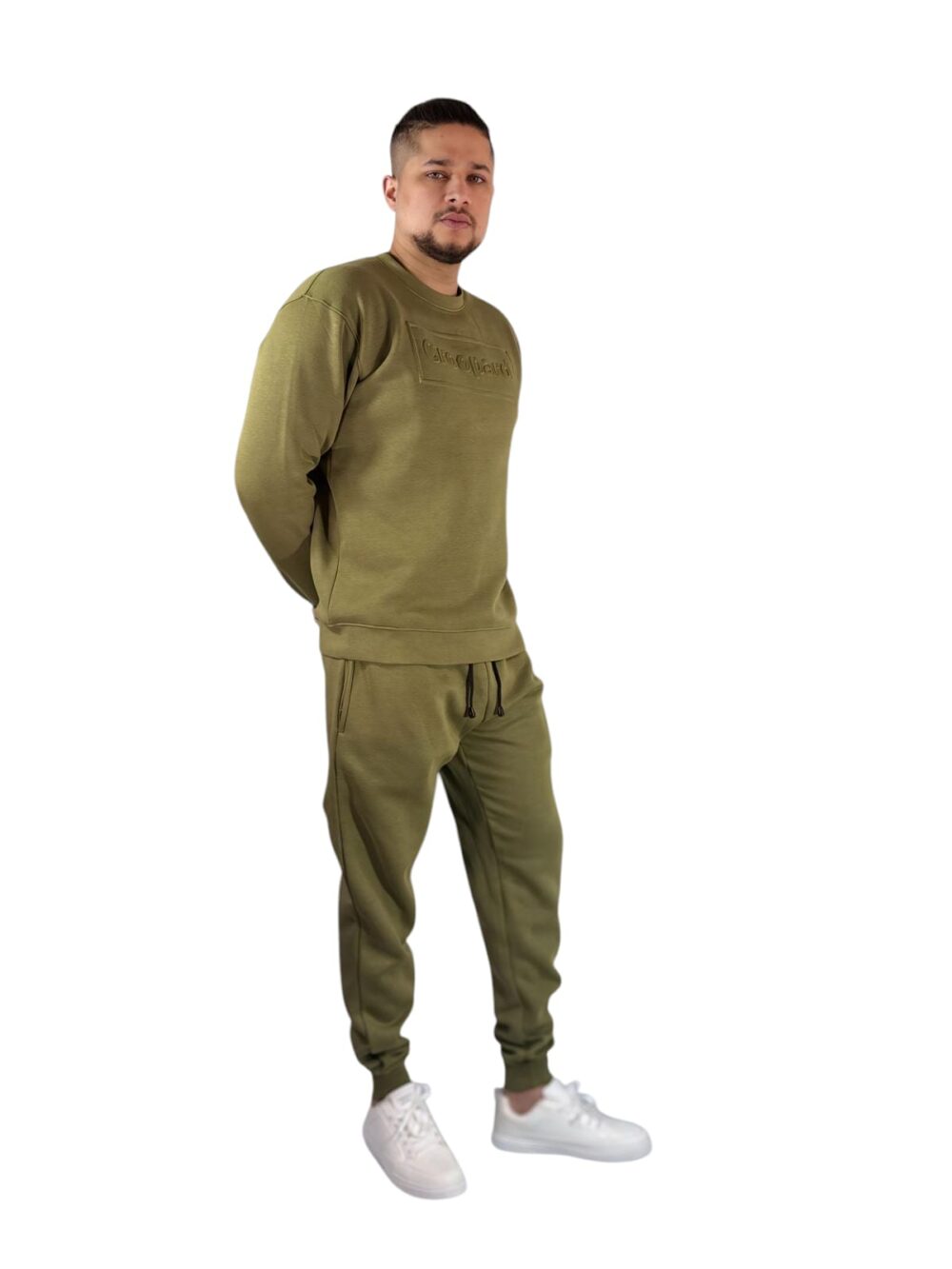 Croopard Men’s Olive Green Sweatshirt - Image 4