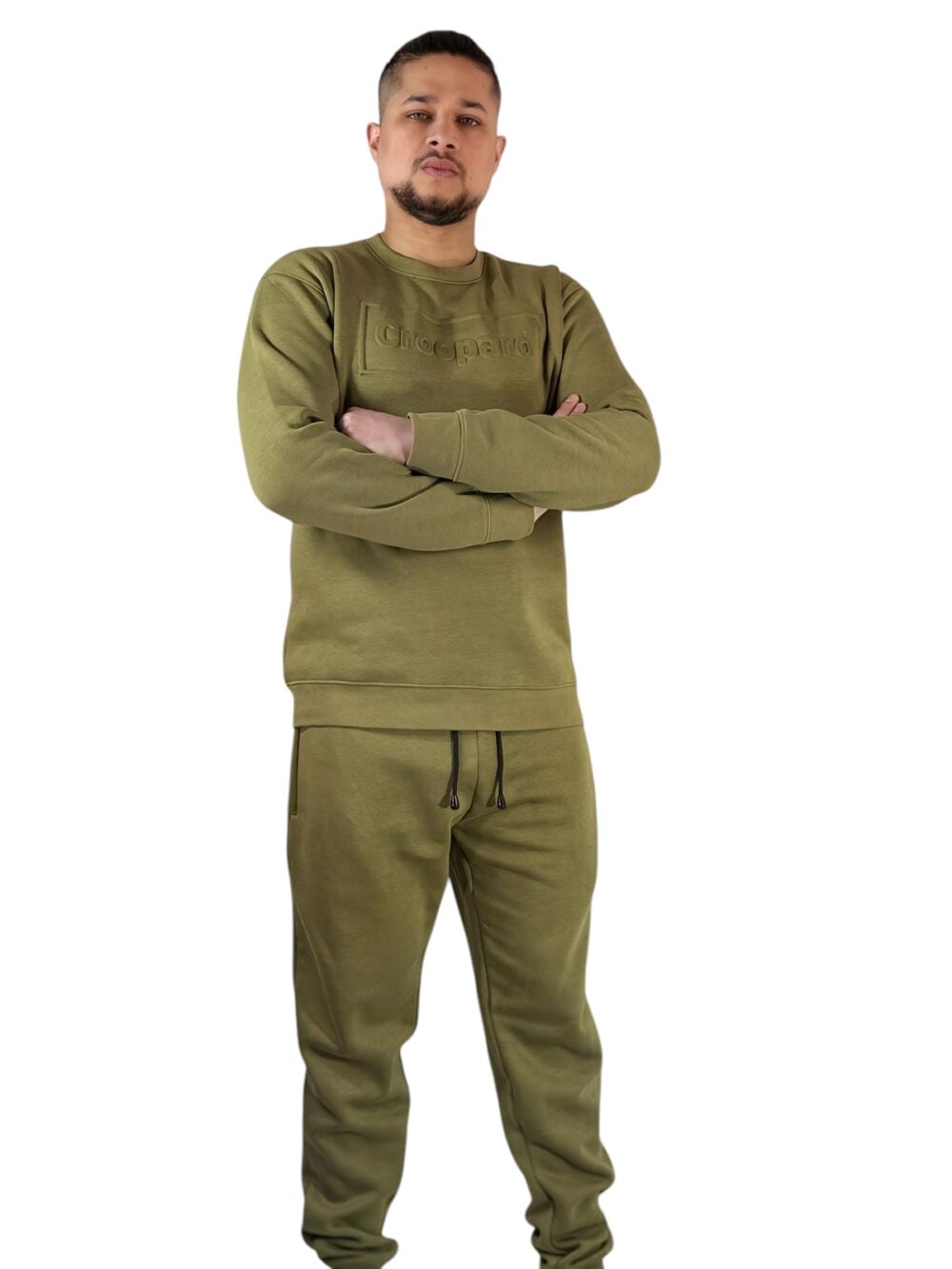 Croopard Men’s Olive Green Sweatshirt - Image 7