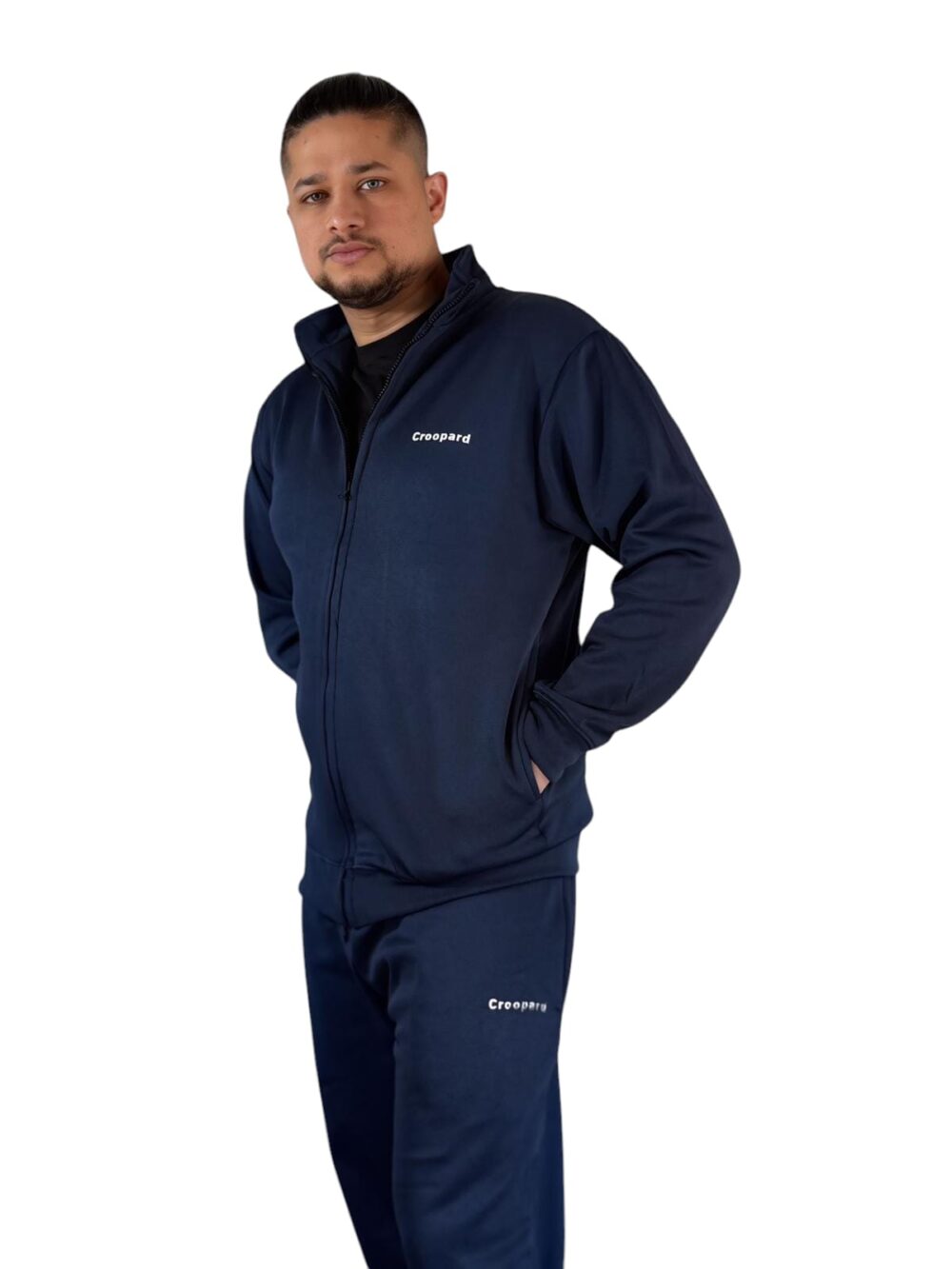 Men's Navy Zipper Tracksuit - Comfort Meets Style - Image 2