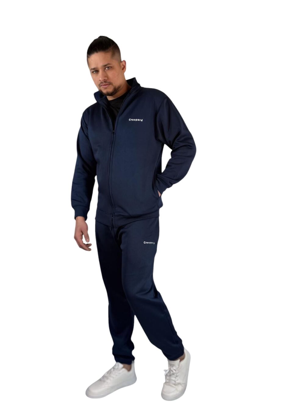 Men's Navy Zipper Tracksuit - Comfort Meets Style