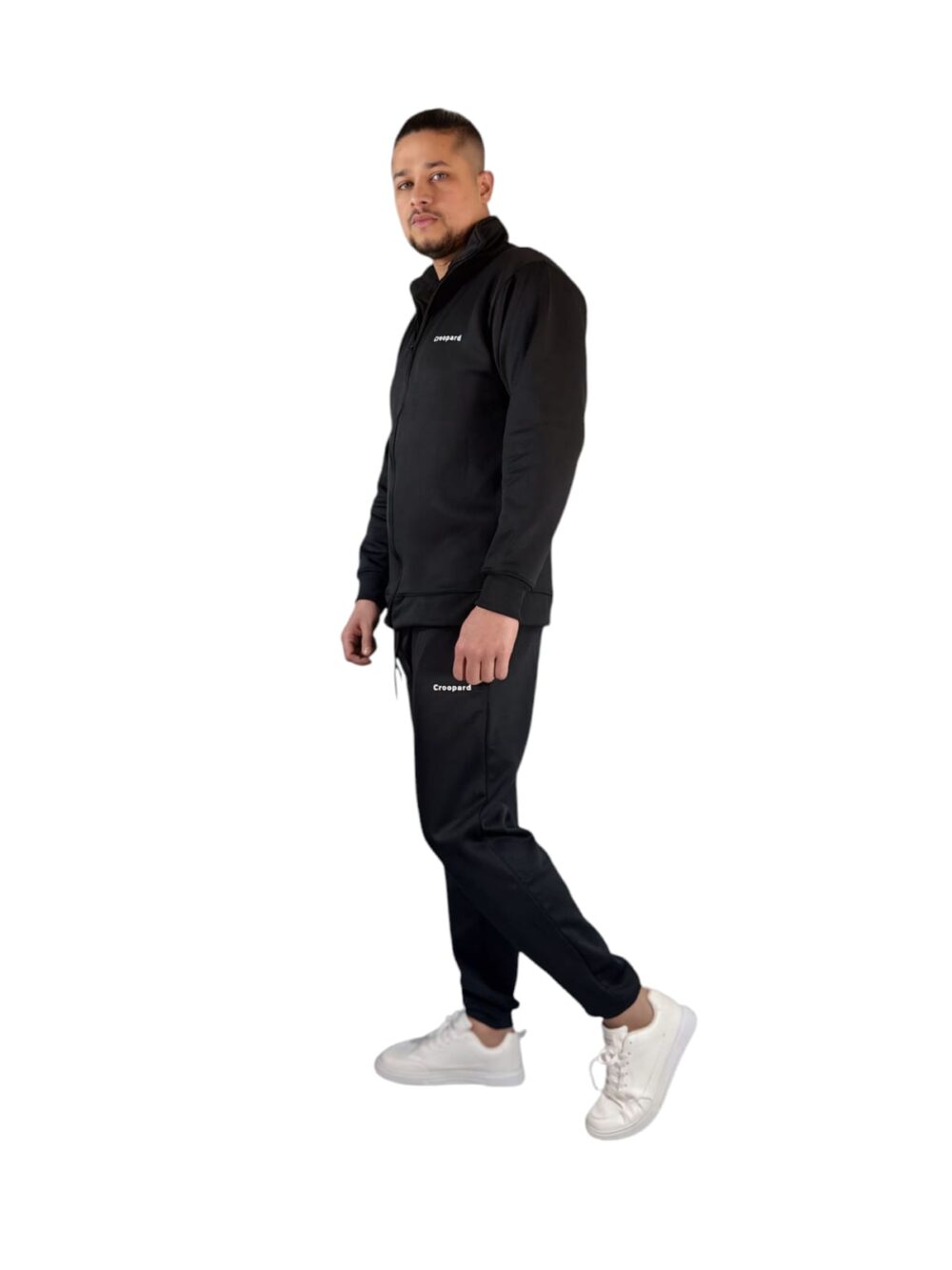 Men's Black Zipper Tracksuit - Comfort Meets Style