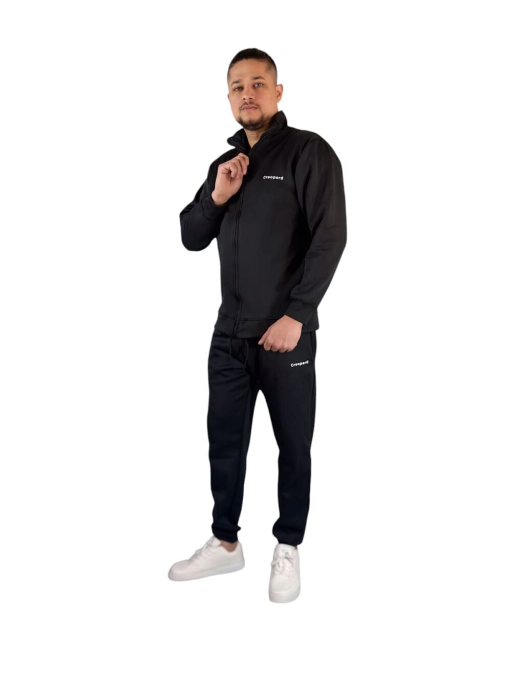 Men's Black Zipper Tracksuit - Comfort Meets Style - Image 4